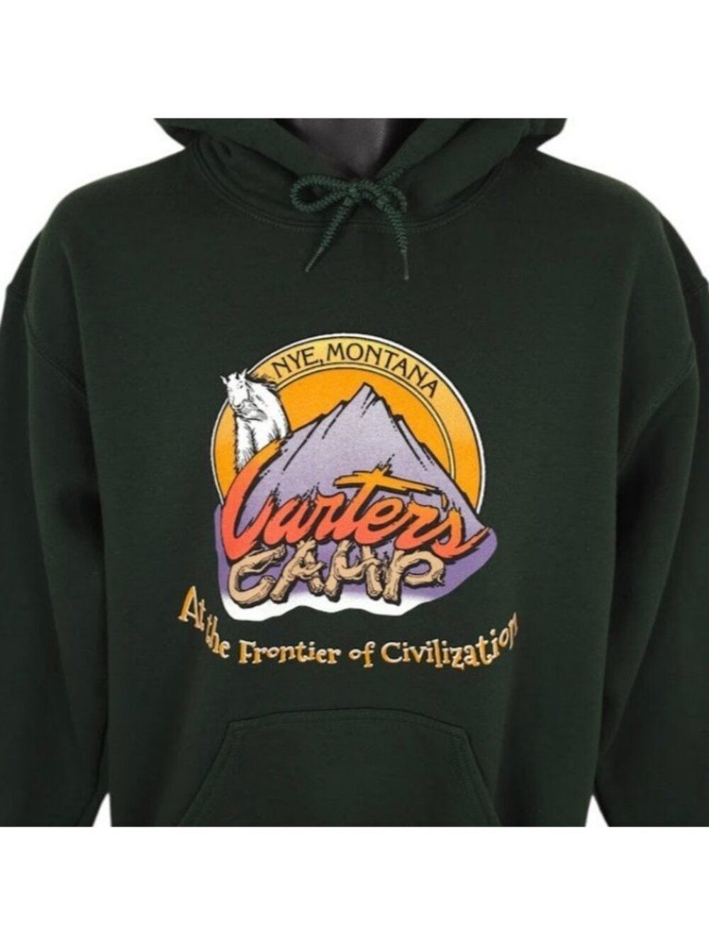 Nye Montana Sweatshirt Hoodie Mens Size Medium Green Carters Camp Destination